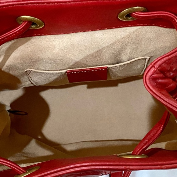 Like New Authentic Gucci Marmont Mini Backpack Red - Picture 10 of 16
